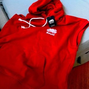 Roots Canada Sage Red Sleeveless Hoodie  Size: Large  New with Tags